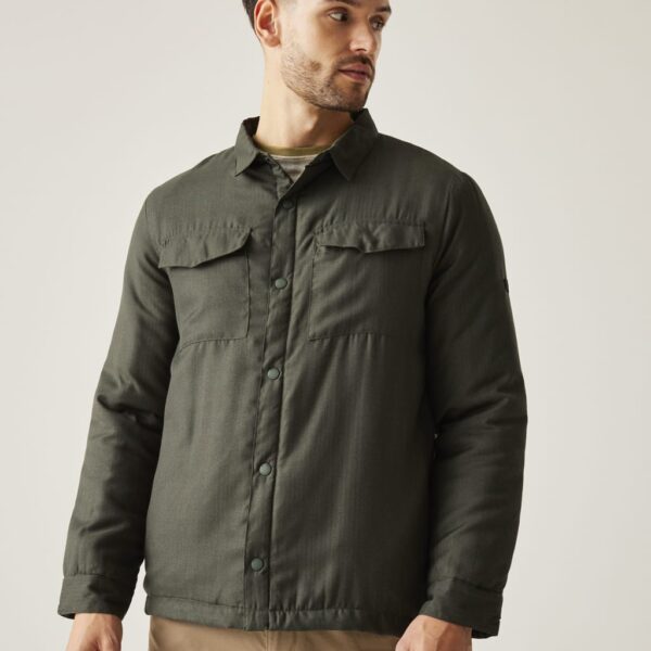 Regatta Men's Gawayne Cotton Rich Padded Overshirt - XL - Green, Green,Blue,Brown