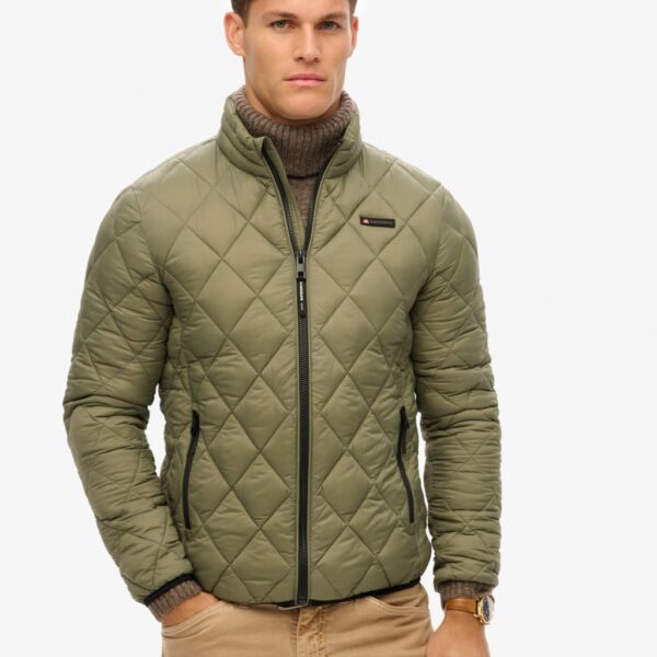 Superdry Men's Quilted Padded Puffer Jacket - S - Green, Green,Black