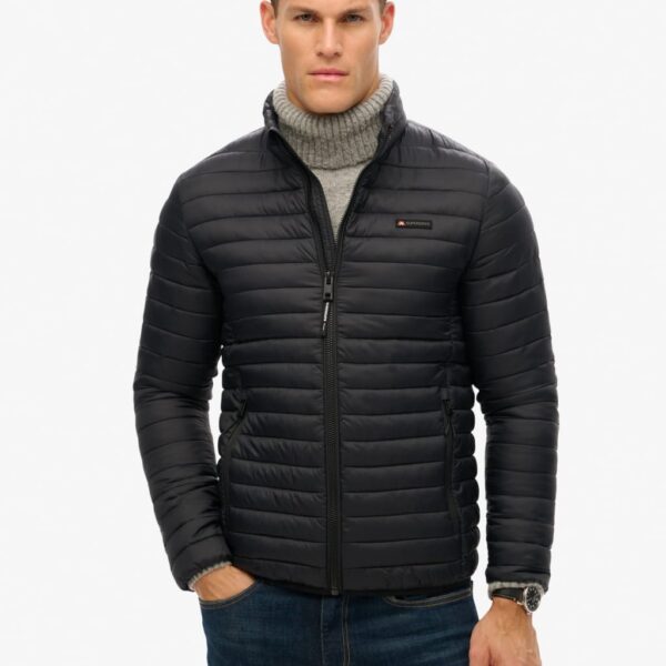 Superdry Men's Quilted Padded Puffer Jacket - XXL - Black, Black,Navy