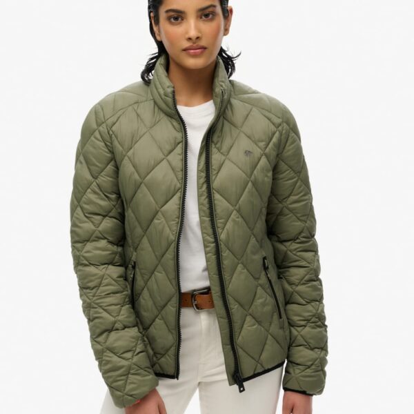 Superdry Women's Quilted Padded Puffer Jacket - 10 - Green, Green