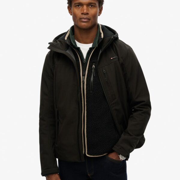 Superdry Men's Hooded Sports Jacket - XL - Black, Navy,Black