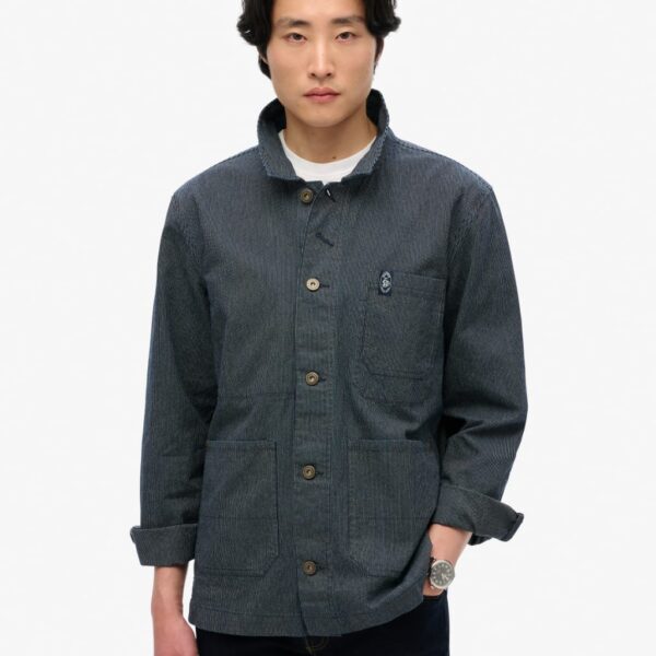 Superdry Men's Pure Cotton Utility Jacket - Blue, Blue