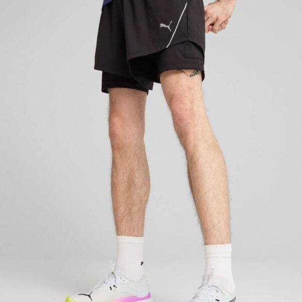 Puma Men's ULTRAWEAVE 2-in-1 Running Shorts - Black, Black