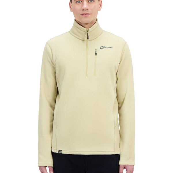 Berghaus Men's Prism Half Zip Funnel Neck Micro Fleece - Light Green, Navy,Light Green