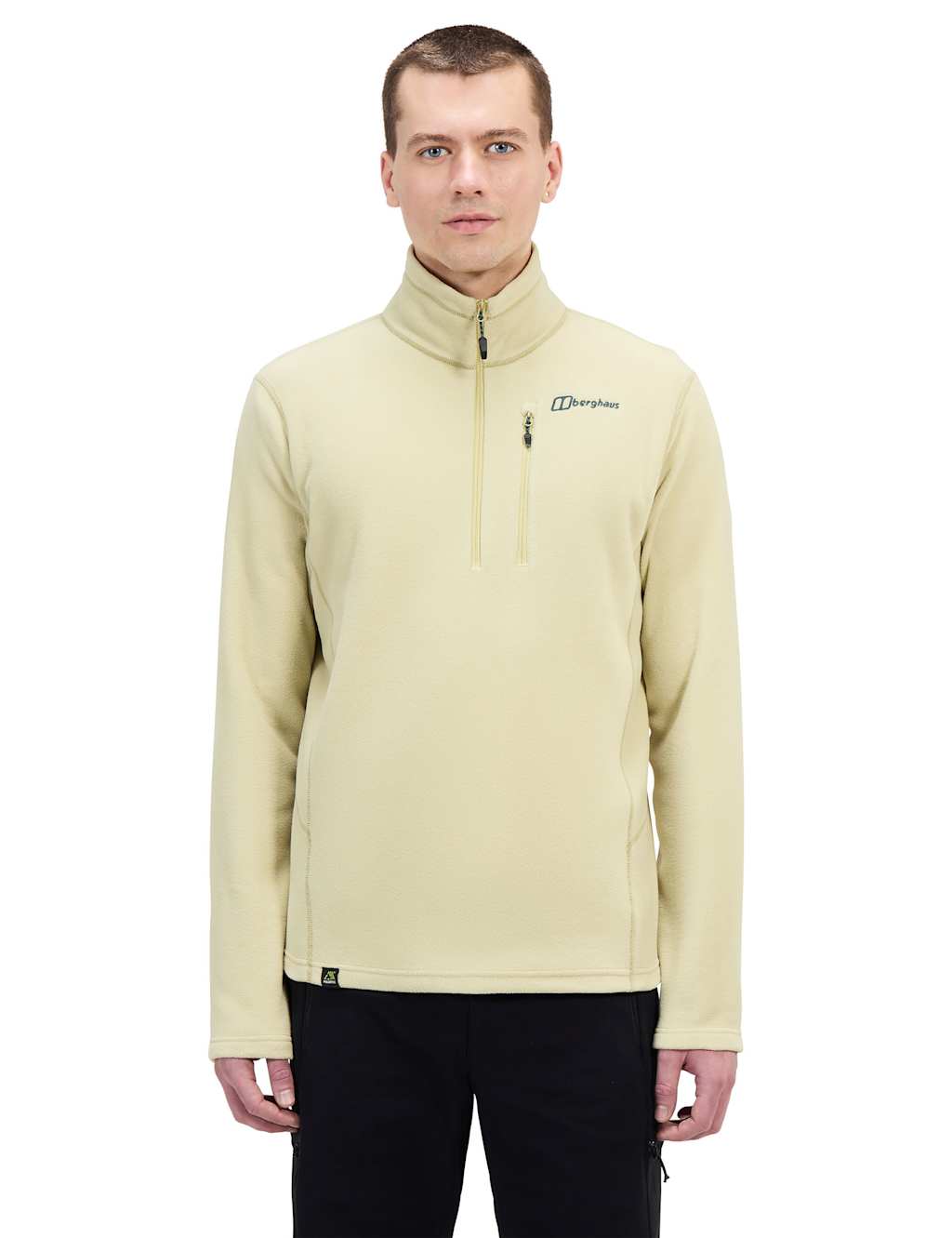 Berghaus Men's Prism Half Zip Funnel Neck Micro Fleece - Light Green, Navy,Light Green