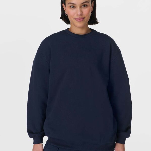 Sweaty Betty Women's Explore More Cotton Rich Longline Sweatshirt - S-M - Navy, Navy