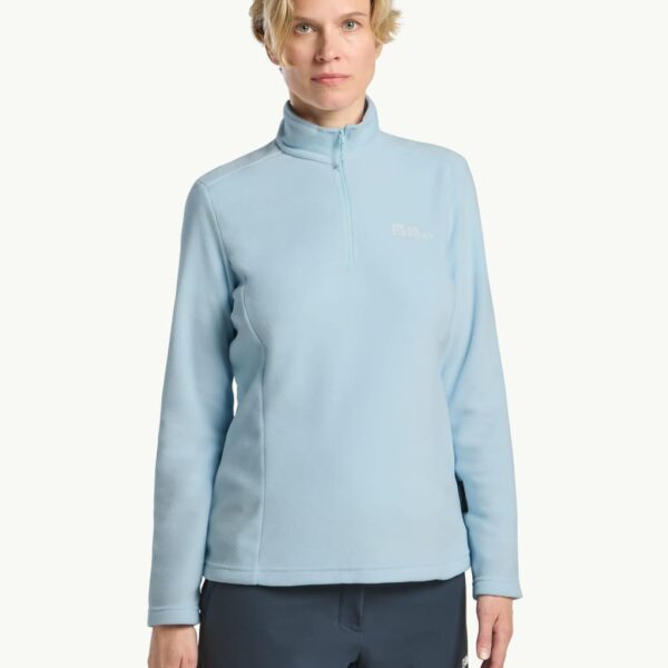 Jack Wolfskin Women's Taunus Half Zip Fleece Jacket - M - Light Blue, Light Blue