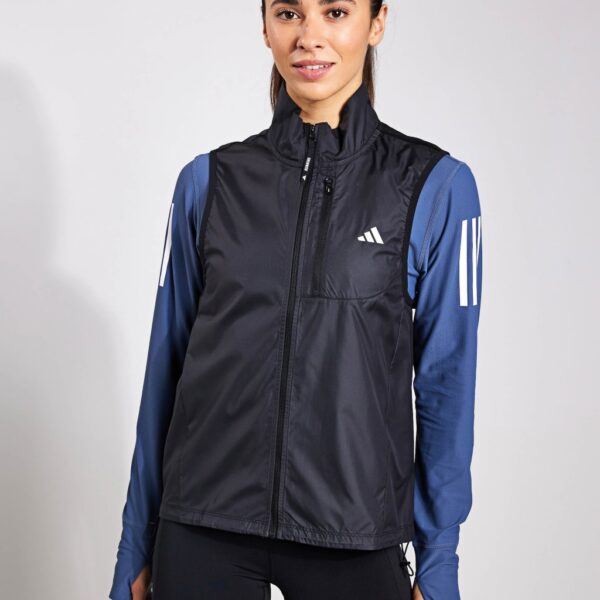 Adidas Women's Own The Run Sleeveless Sports Jacket - M - Black, Black