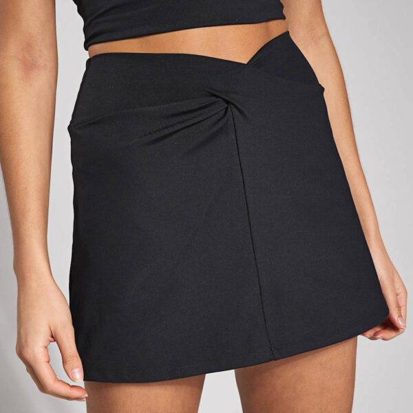 Girlfriend Collective Women's Twist High Waisted Skort - M - Black, Black