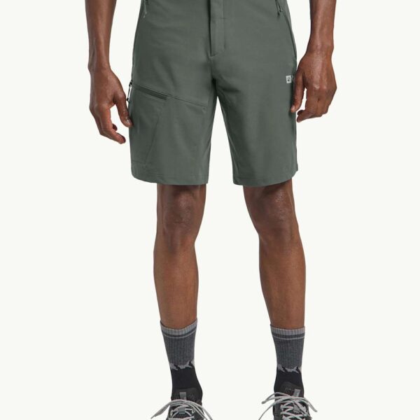 Jack Wolfskin Men's Pico Trail Trekking Shorts - Green, Green,Dark Grey
