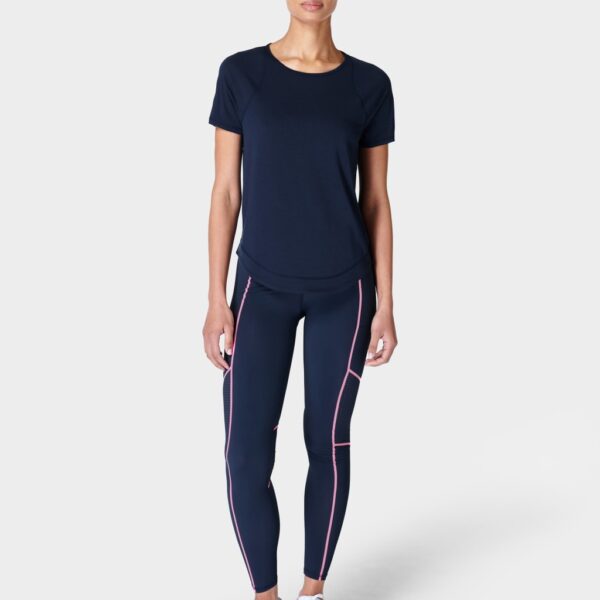 Sweaty Betty Women's Breathe Easy T-Shirt - L - Navy, Light Pink,Blue,Black,Navy,White
