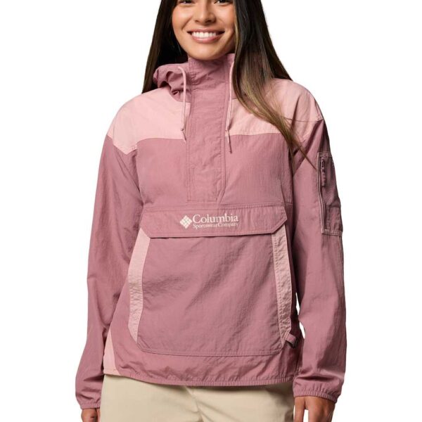Columbia Women's Challenger II Windbreaker Rain Jacket - M - Pink Mix, Pink Mix,Green Mix