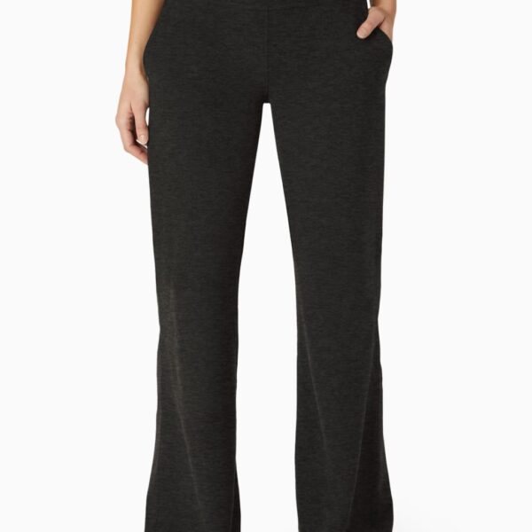 Beyond Yoga Women's Spacedye Laid Back Wide Leg Joggers - Black, Black