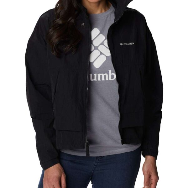 Columbia Women's Paracutie™ II Zip Up Hooded Sports Jacket - M - Black, Stone,Black