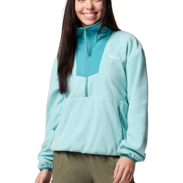 Columbia Women's Sequoia Grove Half Zip Fleece Jacket - M - Blue, Blue,Pink