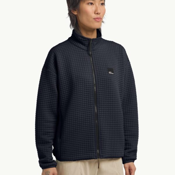 Jack Wolfskin Women's Mogari Zip Up Jacket - S - Navy, Navy,Red