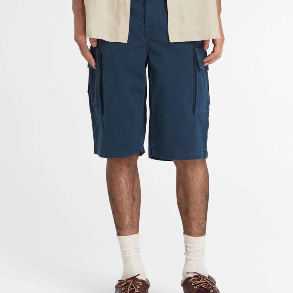 Timberland Men's Brookline Pure Cotton Twill Cargo Shorts - 32 - Navy, Navy