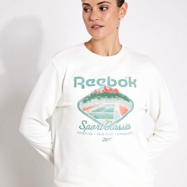 Reebok Women's Classic Court Sport Cotton Rich Sweatshirt - XS - Soft White, Soft White