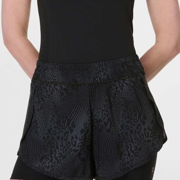 Sweaty Betty Women's Get Set 2-in-1 Layered Gym Shorts - Black Mix, Black Mix