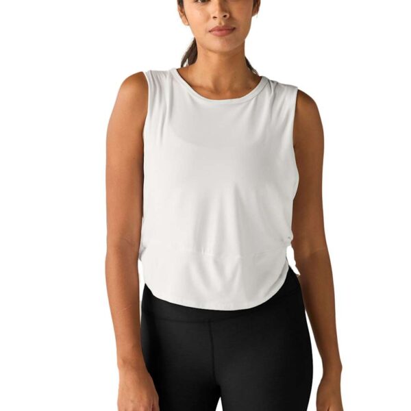 Beyond Yoga Women's Featherweight Waist No Time Wrap Front Top - Soft White, Black,Soft White