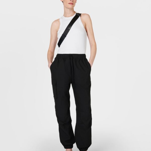 Sweaty Betty Women's Quinn Cotton Blend Cargo Cuffed Trousers - Black, Black