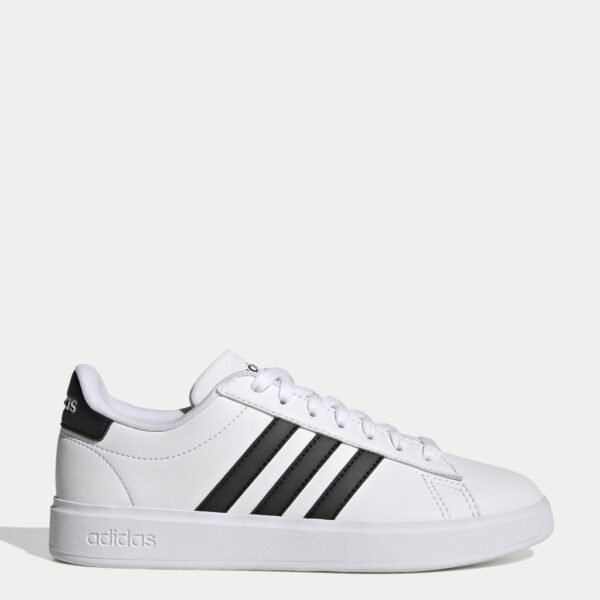 Adidas Women's Grand Court Cloudfoam Comfort Trainers - 6 - White/Black, White/Black