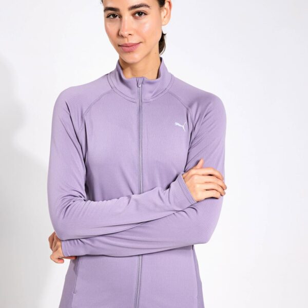 Puma Women's Run For Her Funnel Neck Zip Up Sports Jacket - M - Purple, Purple
