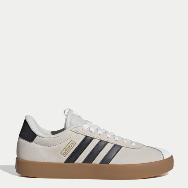 Adidas Women's VL Court 3.0 Trainers - 6 - Stone, Stone,Purple Mix