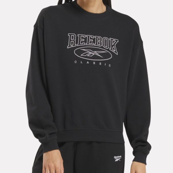 Reebok Women's Archive Evolution Pure Cotton Sweatshirt - M - Black, Black