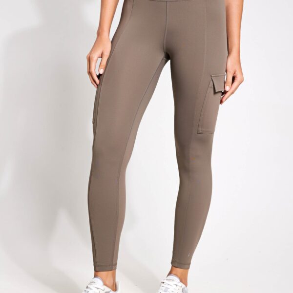 Born Women's Cargo Panelled Leggings - M - Light Brown, Light Brown,Black