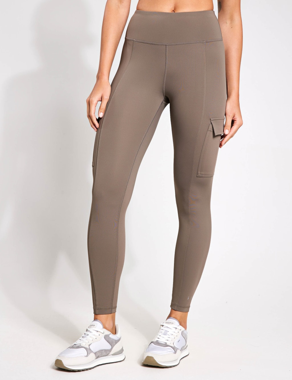 Born Women's Cargo Panelled Leggings - M - Light Brown, Light Brown,Black