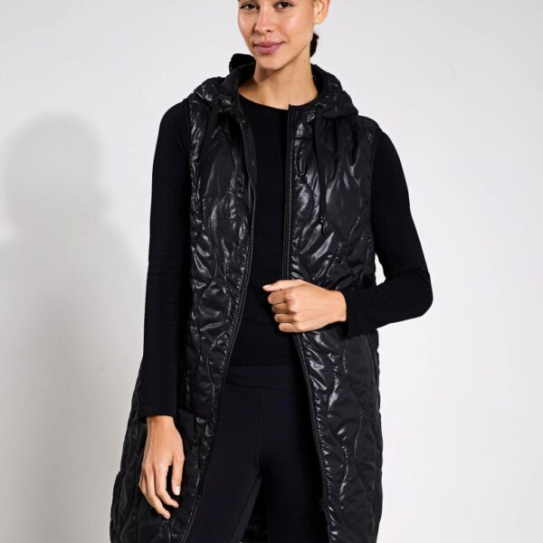 Born Women's Tessa Quilted Hooded Gilet - Black, Black,Camel