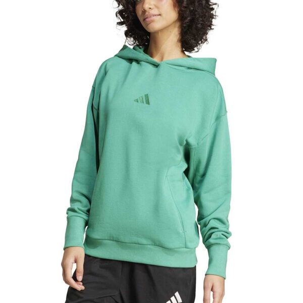 Adidas Women's All SZN Cotton Rich Fleece Relaxed Hoodie - Mint, Soft Pink,Black,Duck Egg,Mint