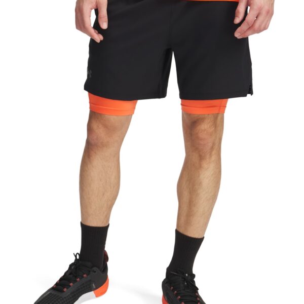 Under Armour Men's Vanish Woven 2-in-1 Shorts - L - Black Mix, Dark Khaki,Black Mix
