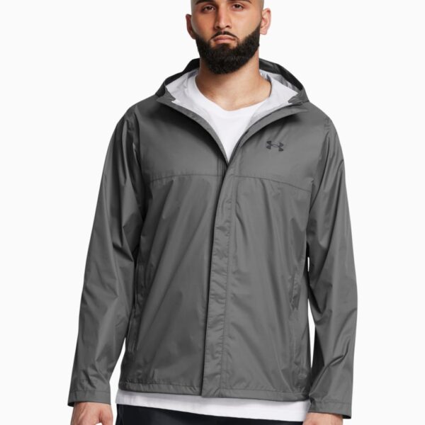 Under Armour Men's Cloudstrike Waterproof Hooded Sports Jacket - M - Dark Grey, Dark Grey