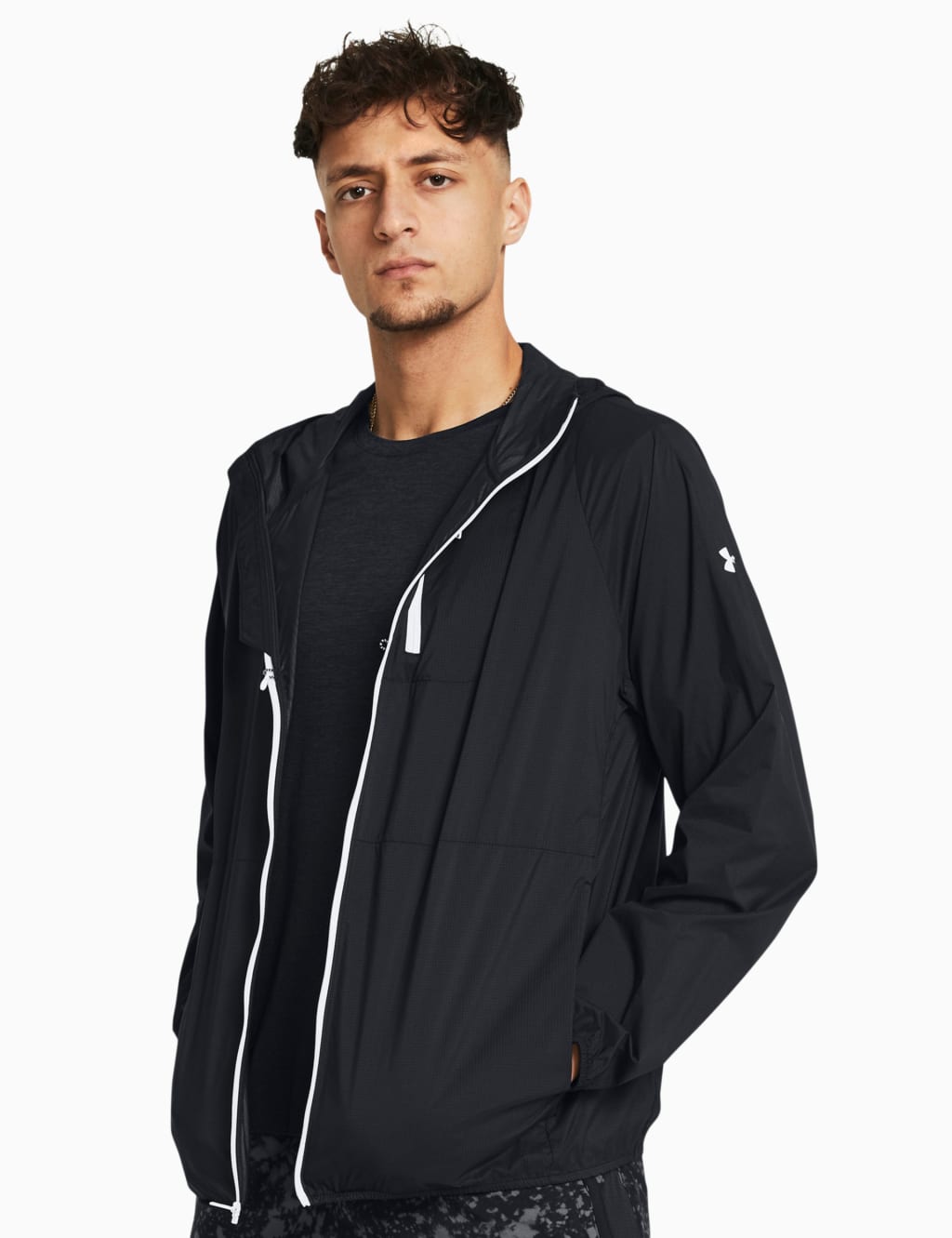 Under Armour Men's Launch Lightweight Sports Jacket - M - Black, Black