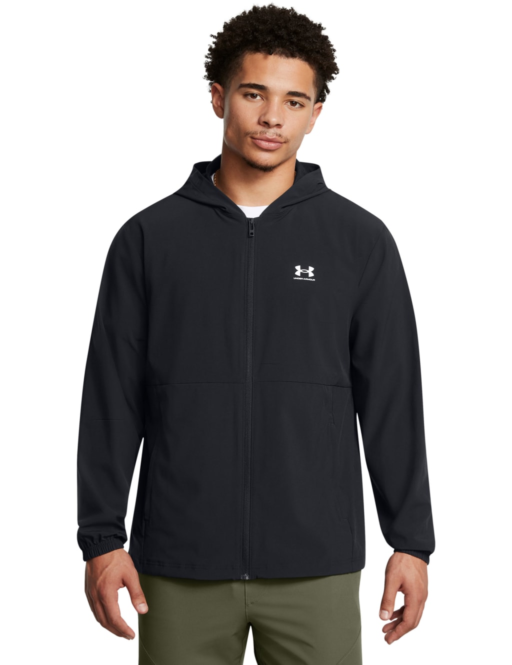Under Armour Men's Vibe Woven Windbreaker Sports Jacket - XL - Black, Black