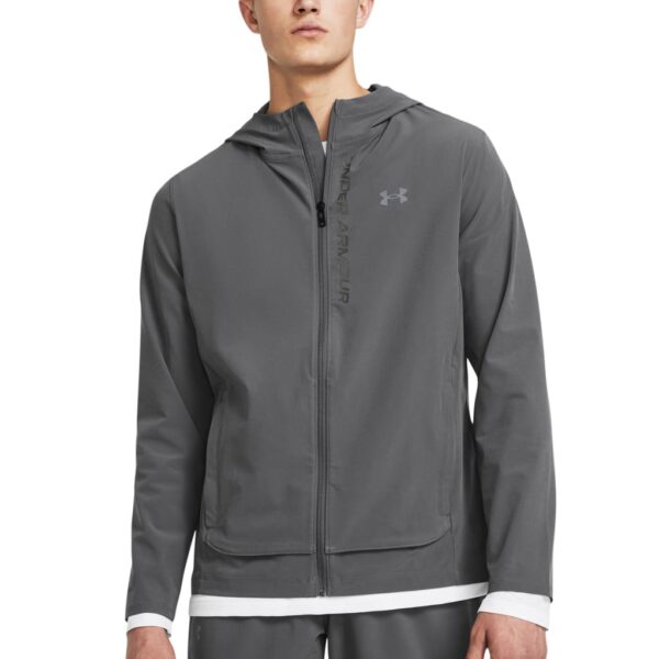 Under Armour Men's OutRun The Storm Zip Up Sports Jacket - L - Dark Grey, Dark Grey
