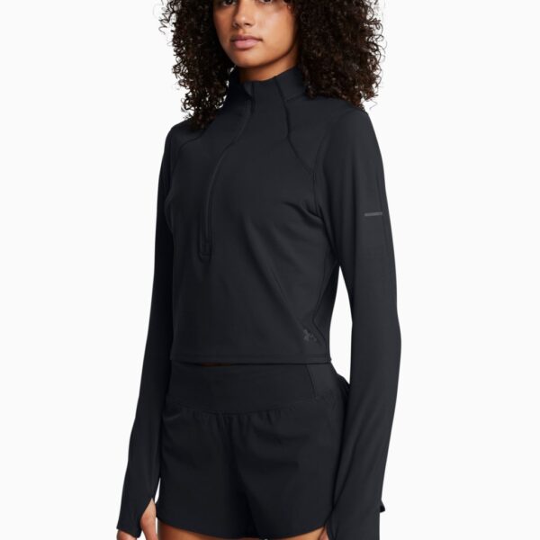 Under Armour Women's Launch Elite Long Sleeve Half Zip Top - Black, Black