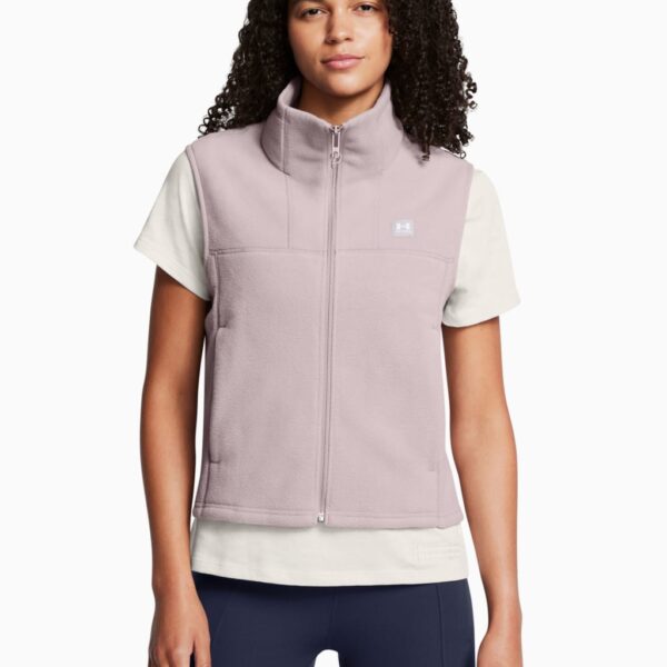 Under Armour Women's Expanse Fleece Funnel Neck Gilet - M - Light Grey, Light Grey