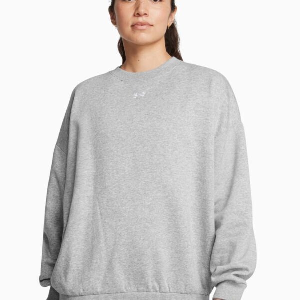 Under Armour Women's Rival Cotton Rich Fleece Oversized Sweatshirt - Grey, Grey
