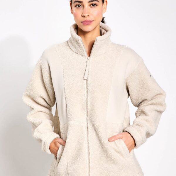 Columbia Women's Fleece Jacket - S - Stone, Black,Stone