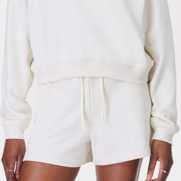 Sweaty Betty Women's Revive Cotton Rich Relaxed Shorts - M - Ivory, Black,Ivory