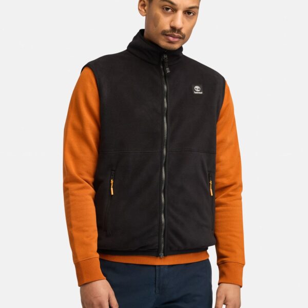 Timberland Men's Polar Fleece Zip Up Gilet - XXL - Black, Black