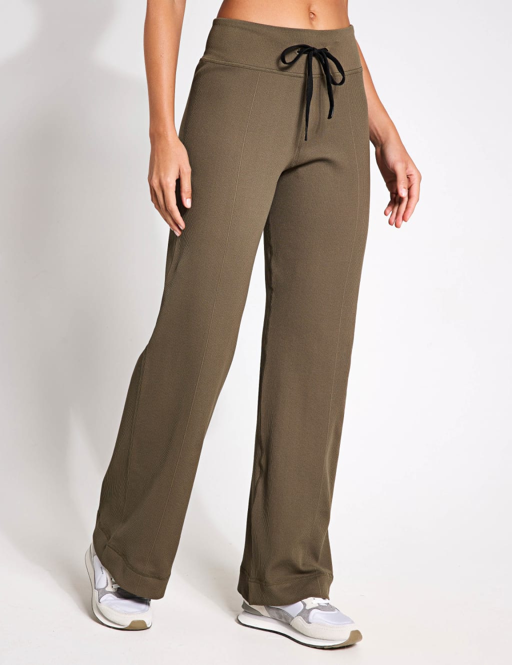 Born Women's Fait High Waisted Straight Leg Trousers - M - Brown, Brown,Black