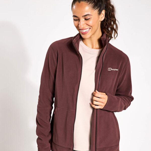 Berghaus Women's Prism 2.0 Micro InterActive Polartec Jacket - 12 - Medium Brown, Medium Brown,Black,Stone