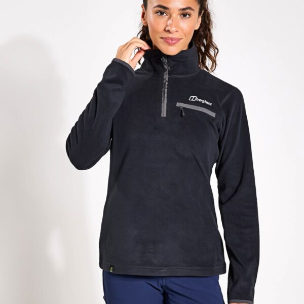 Berghaus Women's Prism 2.0 Micro Polartec Half Zip Fleece - 12 - Black, Black