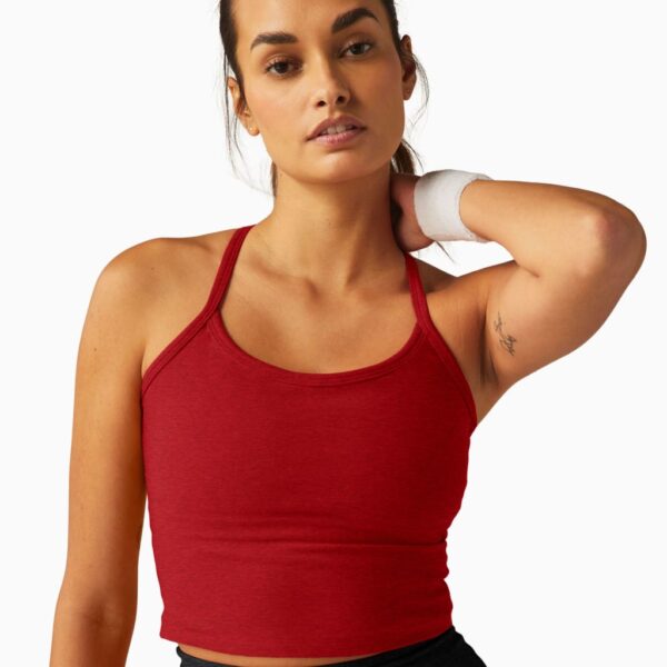 Beyond Yoga Women's Spacedye Strappy Racer Back Vest Top - L - Red, Red