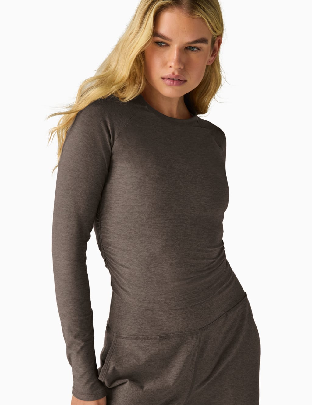 Beyond Yoga Women's Featherweight Your Fit Yoga Top - L - Light Brown, Light Brown