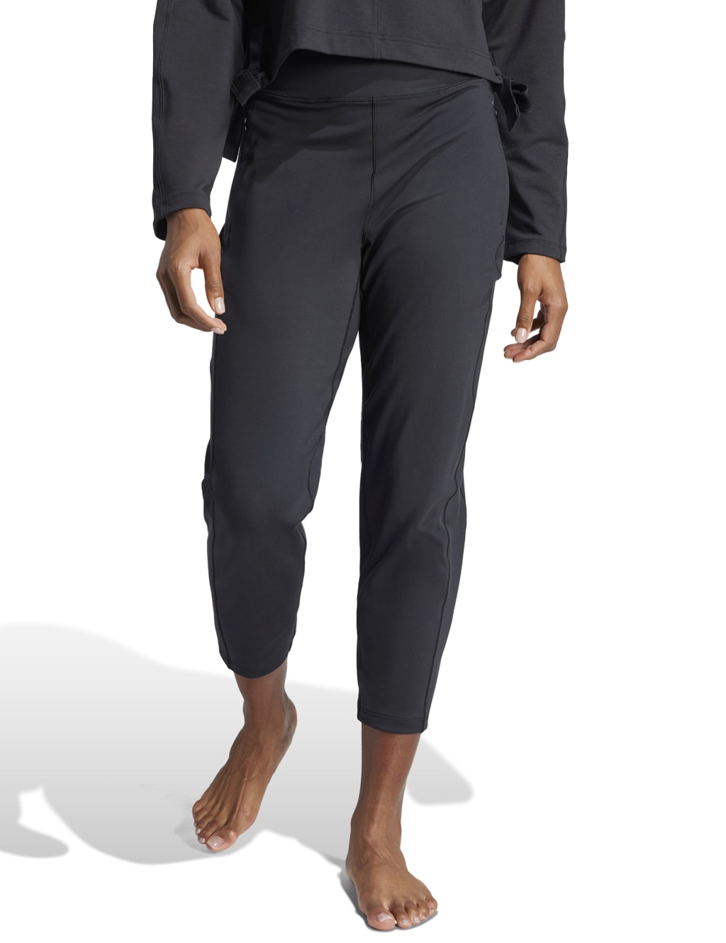 Adidas Women's All Me High Waisted Yoga Joggers - XS - Black, Black